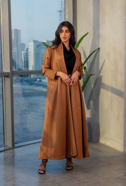 Abaya Suede Camel IB242 Brown